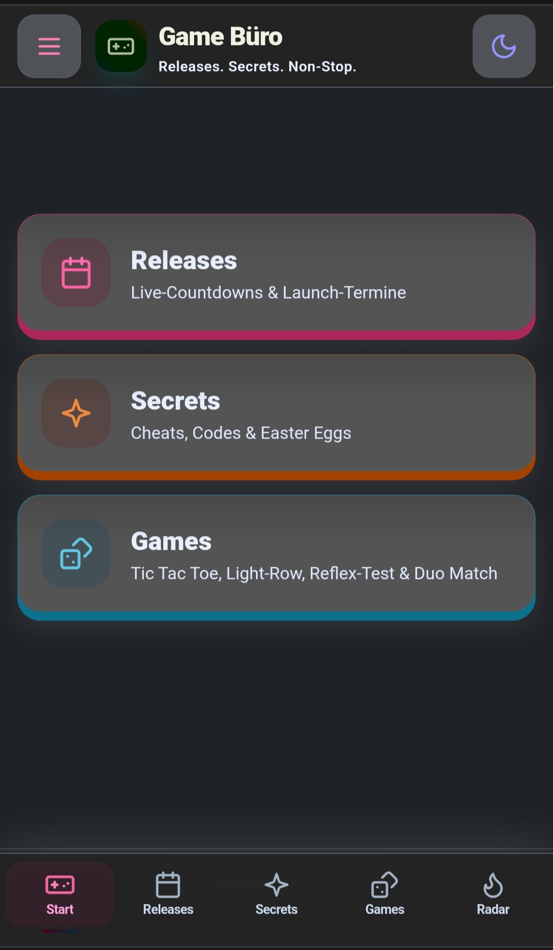Game Büro – Releases, Secrets, Games