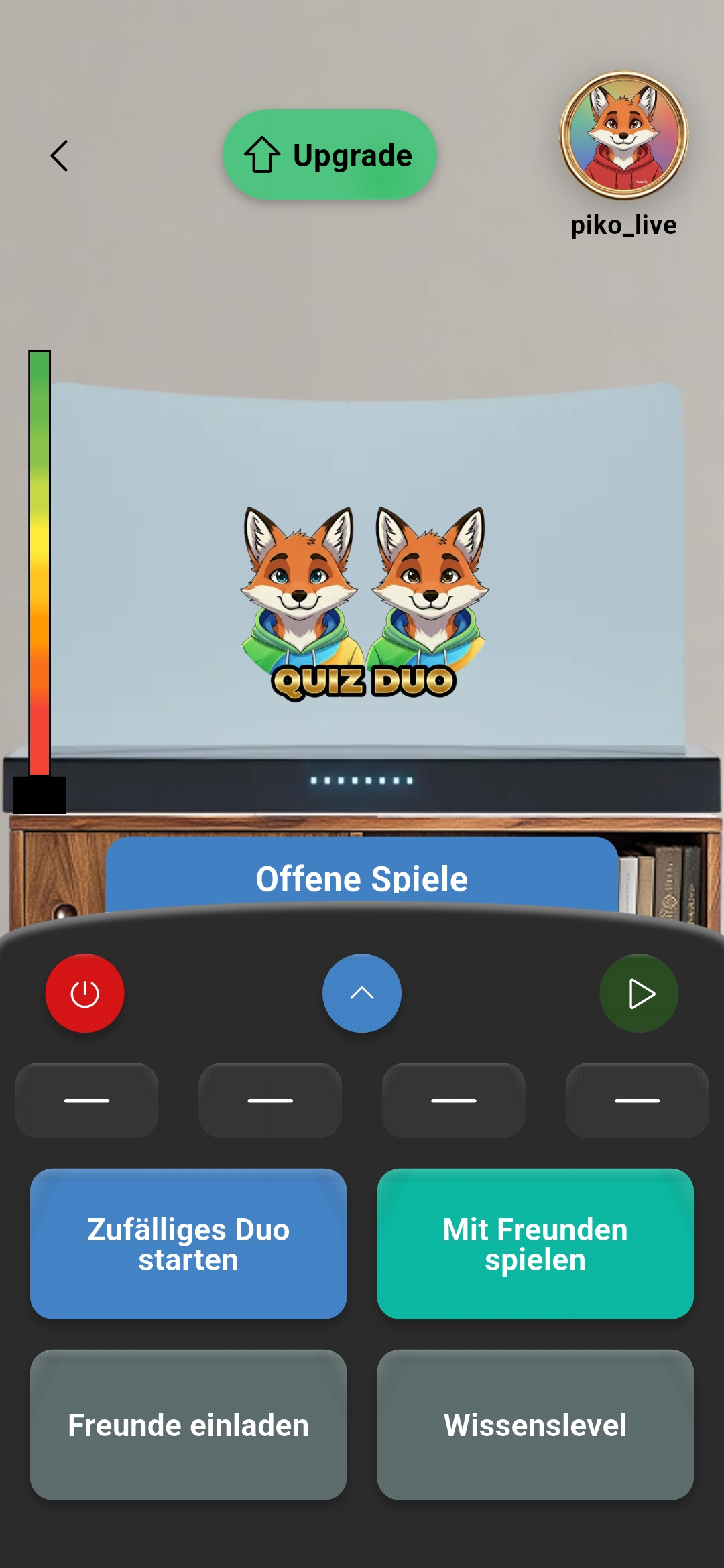 Quiz Duo – Offene Spiele und Fernbedienung